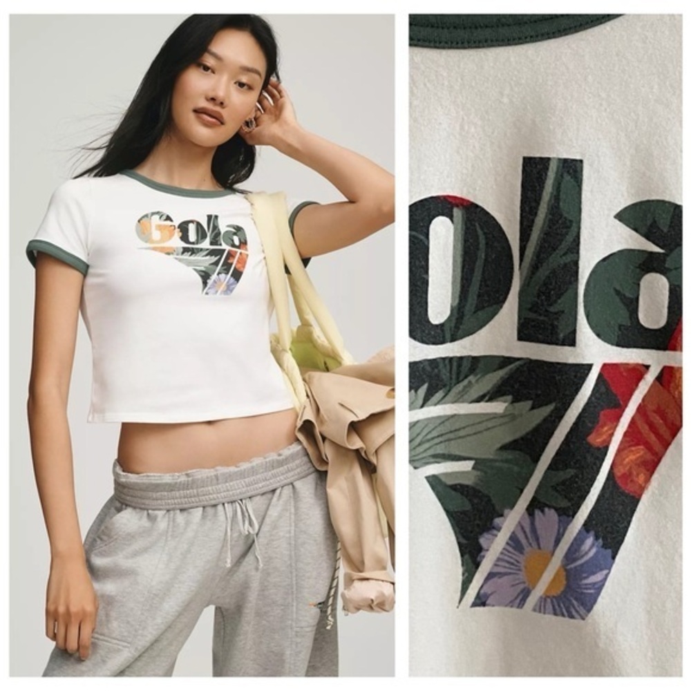 Gola X Anthropologie Ringer Graphic T-Shirt L